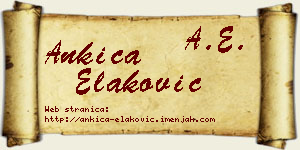 Ankica Elaković vizit kartica